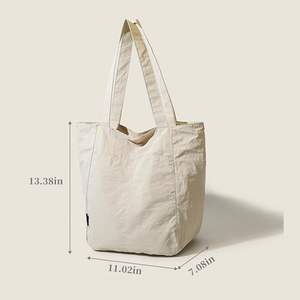 Sac fourre-tout décontracté unisexe léger en coton/toile imprimé, personnalisé, moyen, à longues poignées, pour le sport, les voyages et le shopping - Product Image 2