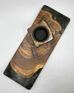 Noor Al Samaa 2025 madera resina epoxi Madkhan quemador elegante hecho a mano Bakhoor titular para celebraciones de Ramadán y Eid - Product Image 5