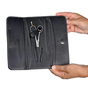 High Quality Tegra Surgical Stainless Steel Razor <b>Edge</b> Barber Hair Scissors Sharp Blade Tip <b>Rubber</b> Handle Professional - Product Image 1