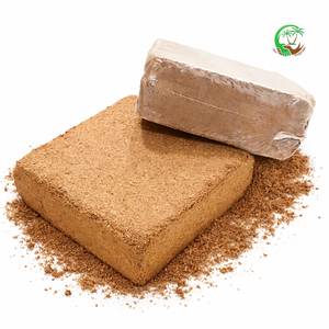Bloque de Fibra de Coco Natural Sin Turba de 5 kg para Jardinería Orgánica, Plantas de Interior y Cultivo Hidropónico, India - Product Image 1