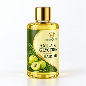Herbal Amla & Glycerin Hair Oil Natural Hair Nourishing Oil Botanical Formula Lightweight <b>Scalp</b> <b>Massage</b> Care OEM Herbal Amla - Product Image 1