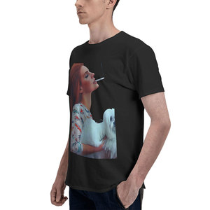 Camiseta Negra de Manga Corta para Hombre, Cuello Redondo, Estilo Casual con Estampado, Corte Regular, Tela de Jersey de Algodón - Product Image 5