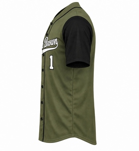 Camiseta de Béisbol Personalizada Verde Oliva, Manga Raglán Negra, Camiseta de Softbol para Equipo, Sublimación de Alta Densidad, Impresión Personalizada con Nombre - Product Image 5