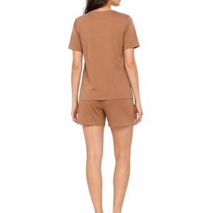 Conjunto de camiseta y pantalones cortos para mujer, ropa informal de dos piezas para verano, cómoda, suave, transpirable, ligera y suave - Product Image 2