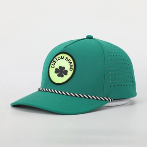 Gorras de Béisbol Unisex Verdes Personalizadas al por Mayor OEM ODM, Logotipo Bordado en 3D, Transpirables, Impermeables, Personaliza Tu Gorra con Cuerda para Unisex - Product Image 2