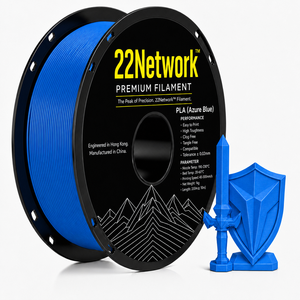 Filament PLA 22Network Sliver 1,75 mm, bobine de 1 kg, filament pour imprimante 3D industrielle, haute vitesse 300 mm/s, OEM ODM, directement de l'usine - Product Image 1