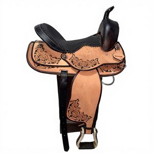 Sillín de caballo de carreras inglés personalizable de alta calidad, cuero genuino, superventa, suministro agrícola directo de fábrica - Product Image 3