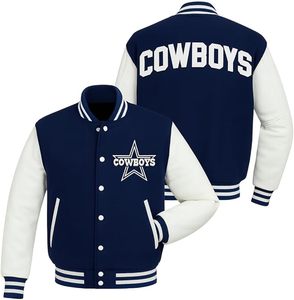 Chaqueta Varsity IDREESANDSONS para Hombre, Negra y Blanca, con Parche Bordado UR, Diseño Casual para Otoño, Cuello Camisero, Corte Regular - Product Image 6
