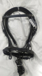 บังเหียนม้าแข่งพรีเมียม BLUHORSE BH-4100 สายบังเหียนเคลือบ PVC หัวเข็มขัดสแตนเลส ทนทาน กันน้ำ ขนาดฟูลคอบ สำหรับอุปกรณ์ขี่ม้า - Product Image 4