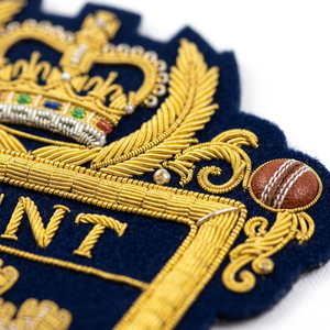 Vintage Hand Embroidered Bullion Custom Heritage Society Eco-Friendly Sequins Gold Wire <b>Sew</b>-<b>On</b> <b>Patch</b> Family Coat Arms Bulk - Product Image 4