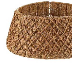 Collar para Árbol de Navidad Hecho a Mano con Hierba Marina, Base Rústica para Árbol, Cubierta para Cesta, Decoración Navideña - Product Image 3