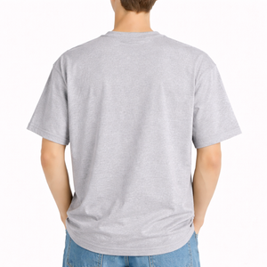 T-shirt en coton tricoté personnalisé avec logo pour homme, col rond, grande taille, pour le sport et la gym - Product Image 2