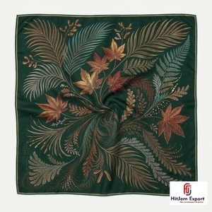 Luxury Womens Printed <b>Silk</b> <b>Scarf</b> Custom Lightweight <b>Square</b> Headscarf OEM ODM Manufacturer Corsica Custom Fabric Products - Product Image 3
