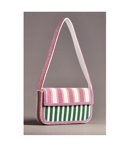 Vintage Beaded Handmade Luxury Polyester Lightweight <b>Square</b> Shape Fashion Banquet Ladies Shoulder Bag Casual Purse - Product Image 1
