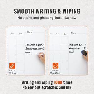 Tableau de calendrier magnétique effaçable à sec 36 x 24 pouces, planificateur mensuel, tableau blanc mural, tableau blanc pour mur, 1 effaceur magnétique - Product Image 3