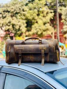 Bolsa de Viaje de Cuero Premium Hecha a Mano para Gimnasio, Fin de Semana y Aventuras, Diseño Duradero, Gran Capacidad, Ecológica - Product Image 3