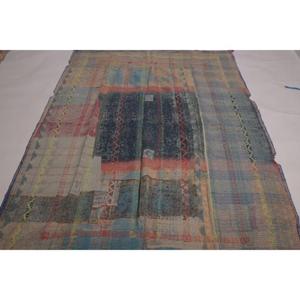 Couverture Kantha Gudri en coton indien faite à la main, style bohème vintage, jeté de lit réversible, couverture décorative pour la maison - Product Image 3