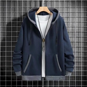 Spring and Autumn <b>Men's</b> Zipper Jacket Warm Windproof Hoodies Thickened <b>Cardigan</b> Sports <b>Long</b> Sleeve Autumn Wear Regular Fit - Product Image 5