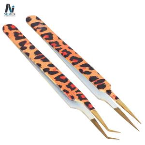 ขนตาปลอมเคลือบกระดาษพิมพ์ลายเสือแหนบ45องศาแหนบชุบทองเครื่องมือขนตาคุณภาพดี - Product Image 4