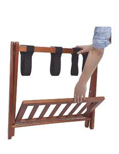 ชั้นวางกระเป๋าไม้ ชั้นวางของใช้ในบ้าน อุปกรณ์จัดเก็บของใช้ในบ้าน - Product Image 4