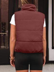 Gilet matelassé léger et isolant pour femme, fabricant OEM, logo personnalisé, veste sans manches matelassée pour femme, vente en gros - Product Image 4