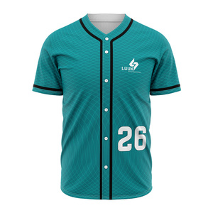 เสื้อเบสบอลซอฟต์บอลแบบสั่งทำพิเศษ พิมพ์ลายแบบ Sublimation ติดกระดุมทั้งตัว ผลิตจากโพลีเอสเตอร์คุณภาพสูง สำหรับนักกีฬา ขายส่ง - Product Image 1