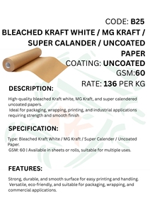 Uncoated Kraft <b>Paper</b> Roll Food Grade Natural Brown <b>Wrapping</b> <b>Paper</b> Eco Friendly Packaging <b>Paper</b> Roll Multipurpose Use - Product Image 4
