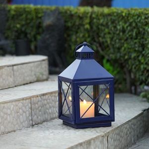 <b>Tall</b> metal <b>candle</b> lantern floor standing design indoor outdoor decor lighting elegant home decorative accent piece - Product Image 3
