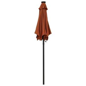 Terracotta and Dark Grey Garden Parasol Elegant <b>Patio</b> <b>Umbrella</b> & <b>Base</b> - Product Image 3