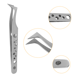 Pinzas para Pestañas con Agarre Circular, Herramientas para Pestañas de Acero Inoxidable Antimagnéticas, Duraderas, Personalización Disponible, Stahlmann Pro Punta Fina - Product Image 4