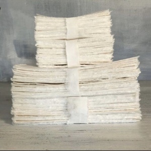 Sustainable Cotton Handmade Paper for Journals Handmade Cards Paper Sheets for Painting Invitations <b>Scrapbooking</b> Customized Size - Product Image 4