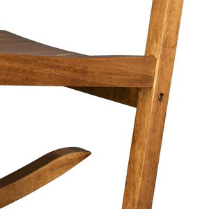 Sedia a dondolo quadrata in legno colore naturale 68,5x86x115 cm - Product Image 3