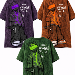 Camiseta Street Life Smart de cuello redondo, algodón, lavado ácido, estilo oversize con hombros caídos, transpirable y de secado rápido. - Product Image 3