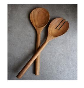 Ensemble de saladiers en bois faits à la main, écologiques, compatibles lave-vaisselle, style américain, finition polie, prise en main confortable pour la cuisine quotidienne - Product Image 1