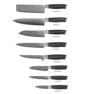 Nouveau couteau de chef japonais en acier Damas noir, forgé à la main, avec manche en résine personnalisé de 8 pouces, en cuivre Damas - Product Image 2