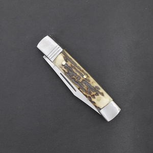 Navaja de Bolsillo para Acampar al Aire Libre - Navaja Plegable Hecha a Mano de Acero al Carbono con Mango de Madera, Personalizable con Marca Privada OEM - Product Image 5