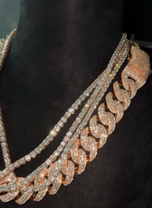 สร้อยคอโมอิสซาไนต์แบบ Cuban Link ประดับเพชรเต็มเส้น สไตล์ฮิปฮอป หลายชั้น สีเงิน สำหรับทั้งชายและหญิง - Product Image 6