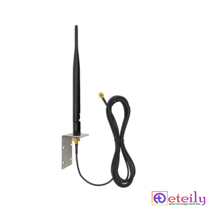 Antenne ETEILY Longue Durée 433MHz 5dBi en Caoutchouc avec Câble RG174 (3m) + Connecteur Mâle (avec Support en L) IP65 Fabriquée en Inde - Product Image 3