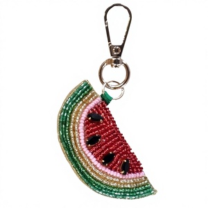 Watermelon Beaded <b>Key</b> Ring - Product Image 1
