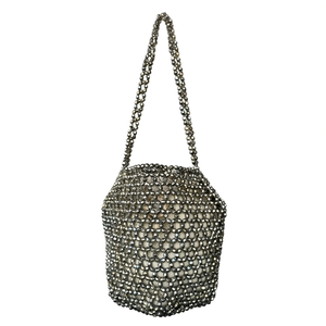Bolso de Mano Casual de Lujo Hecho a Mano en India, de Lona Cuadrada con Cuentas, Colores Mixtos, Asa Tipo Baguette, Resistente, para Uso Diario - Product Image 2