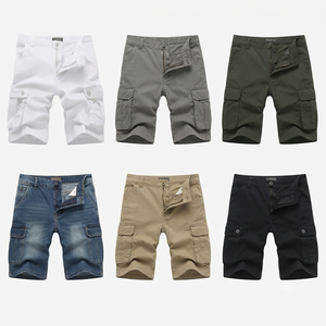 Pantalones Cortos Cargo Personalizados para Hombre al por Mayor, Cintura Elástica, Secado Rápido, Transpirables, Ecológicos, de Tela de Estambre Informal, OEM ODM - Product Image 5