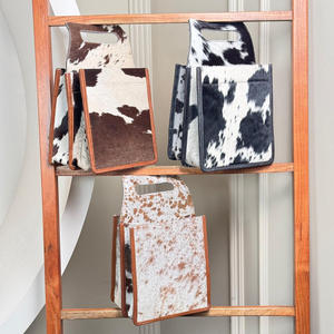 Paquete de 6 soportes de piel de vaca personalizados de fábrica para exteriores, carrito de vino y cerveza de gran capacidad personalizado de alta calidad con asa - Product Image 5