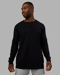 Camiseta de Manga Larga para Hombre, Unisex, con Costuras en Contraste de Color, Tejida en Poliéster/Algodón, Estilo Holgado, para Verano - Product Image 3