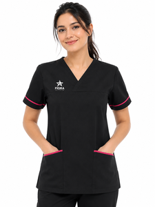 Camiseta Túnica para Mujer, Uniforme de Trabajo para Doctoras, Enfermeras, Personal de Salud, Hospital, Clínica, Veterinaria, Mangas Cortas - Product Image 1