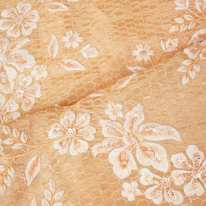 African <b>Sequin</b> Embroidery Fabric Digital Print Mesh Lace Textile For Kaftan Fashion And Apparel Import Buyers - Product Image 6