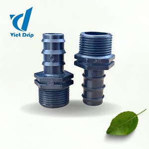 Conector de Agua para Jardín de Plástico Virgen Vietnamita con Rosca, 16mm x 21mm, Rosca Macho, Certificado ISO para Riego Agrícola Ecológico - Product Image 2