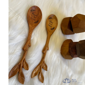[MELHOR PRECIO] Cuchara Mini de Concha Marina con Mango de Madera Vintage BLUE LOTUS FARM, a Prueba de Fugas, Apta para Lavavajillas, para Café, Mermelada, Miel, Azúcar - Product Image 1