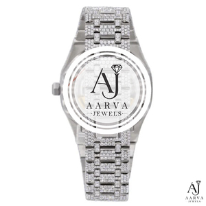 Montre mécanique Iced, bracelet en acier inoxydable 20 mm, analogique, incrustation de diamants, quartz, bijou de mode, cadeau - Product Image 1