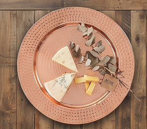 Premium ACME METAL INDIA Handmade Hammered Copper Round <b>Decorative</b> <b>Plate</b> Traditional Design Gift Present Wedding Restaurant - Product Image 4