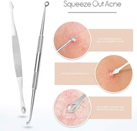 Kit d'outils d'extraction de points noirs naturels 7 en 1 traitement professionnel sûr tête blanche acné défaut comédon élimination